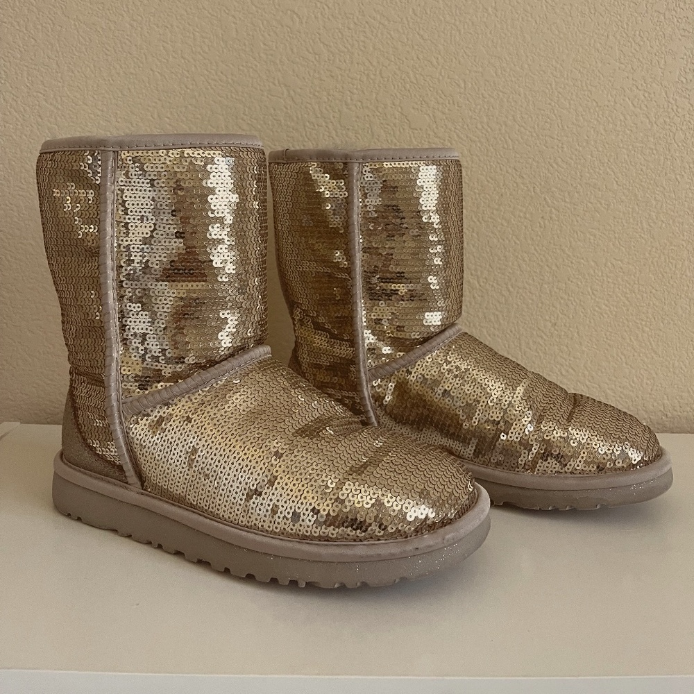 UGG Gold Sequin Boots